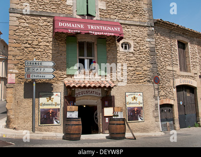 Châteauneuf du Pape ist ein AOC Südliche Rhone Wein Region Französisch Frankreich Stockfoto