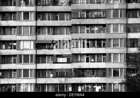 Mladost Wohnsiedlung am Stadtrand von Sophia, Bulgarien. April 1989 Stockfoto