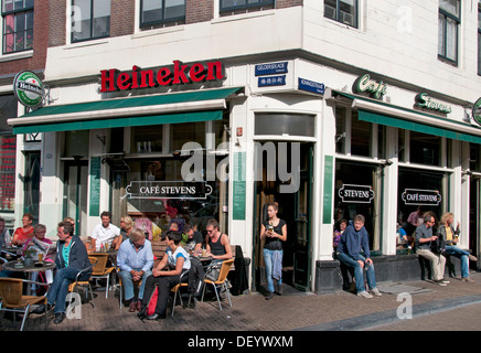 Cafe Stevens Nieuwmarkt Amsterdam bar Kneipe Niederlande (Rotlichtviertel) Stockfoto
