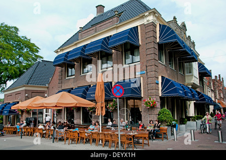 Außen van Bleiswijk Enkhuizen Niederlande Bar Pub Pflaster Restaurant Cafe Stockfoto