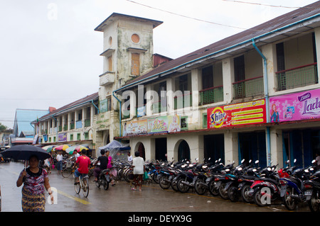 Die Wasser-Markt am Strand Road in Sittwe, Birma. Stockfoto