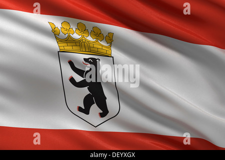 Flagge von Berlin Stockfoto