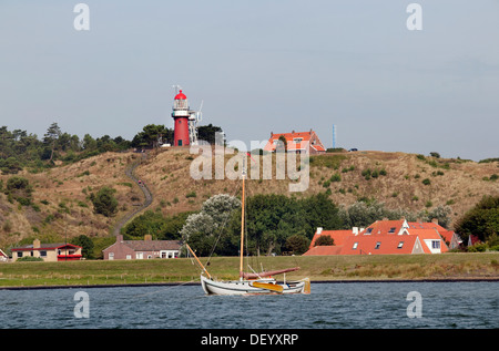 Der Leuchtturm Insel Vlieland Wattenmeer Friesland Niederlande Stockfoto