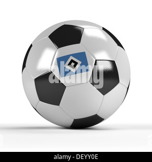 Fußball mit dem Logo des Hamburger Sport-Verein oder HSV Stockfoto