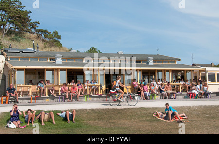 Terschelling Beach Cafe bar Kneipe Niederlande Bier Stockfoto