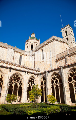 Santes Creus Kloster, Teil der Zisterzienser-Route in Tarragona, Katalonien, Spanien, Europa Stockfoto