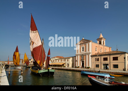 Schifffahrtsmuseum Museo della Marineria im Hafen, Cesenatico an der Adria, Adria, Emilia Romagna, Itay Stockfoto