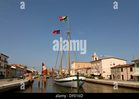 Schifffahrtsmuseum Museo della Marineria im Hafen, Cesenatico an der Adria, Adria, Emilia Romagna, Itay Stockfoto