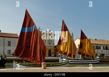 Cesenatico an der Adria, Adriaküste, Museo della Marineria marine Museum im Hafen, Emilia Romagna, Italien, Europa Stockfoto