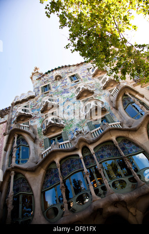 Casa Batlló, Gebäude entworfene von Antoni Gaudí, 1904-1906, Passeig de Gràcia, Barcelona, Katalonien, Spanien, Europa Stockfoto