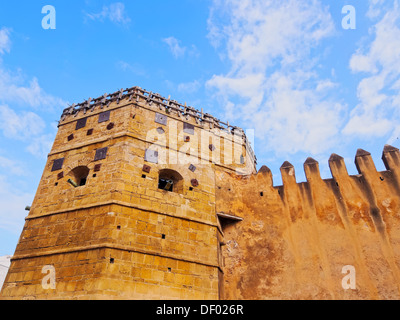 Schützenden Mauern der Kasbah von Udayas auf der alten Medina in Rabat, Marokko, Afrika Stockfoto