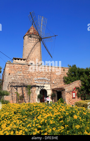 Moli des Torrent, Restaurant in der Nähe von Santa Maria, Mallorca, Balearen, Spanien Stockfoto