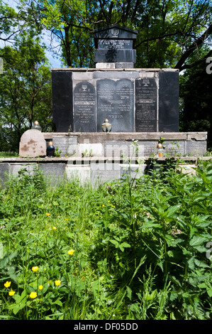 Grab, Nekropole, jüdischer Friedhof, Auschwitz, Kleinpolen, Polen, Europa Stockfoto