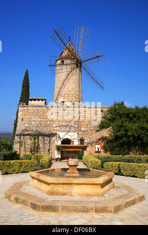 Moli des Torrent, Restaurant in der Nähe von Santa Maria, Mallorca, Balearen, Spanien Stockfoto