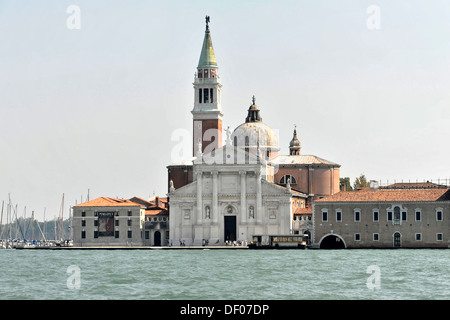 Insel San Giorgio Maggiore, von Andrea Palladio im Jahre 1565 erbaut, UNESCO-Weltkulturerbe, Venedig, Venetien, Italien, Europa Stockfoto