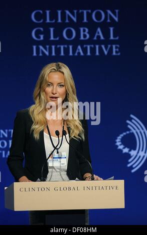 New York, NY. 25. September 2013. Kate Hudson in Anwesenheit für Clinton Global Initiative Annual Meeting - Mi, Sheraton New York Hotel and Towers, New York, NY 25. September 2013. Bildnachweis: Kristin Callahan/Everett Collection/Alamy Live-Nachrichten Stockfoto