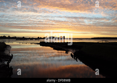 Sunrise River Blyth Blythburgh Suffolk Stockfoto