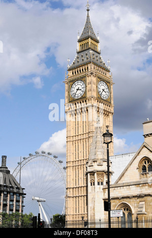 Big Ben, Uhrturm des Palace of Westminster, Houses of Parliament, britisches Parlament, City of Westminster, London Stockfoto