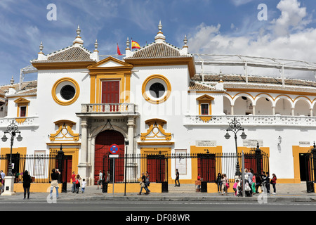 Eingangsbereich, Maestranza Stierkampfarena, Sevilla, Andalusien, Südspanien, Spanien, Europa Stockfoto