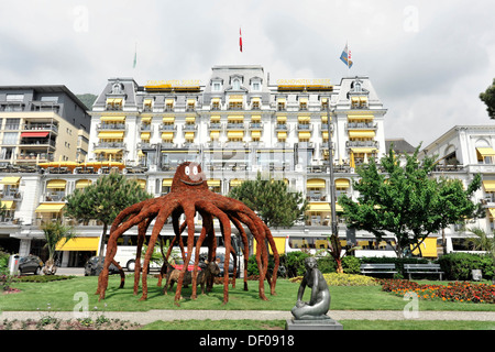 Grand Hotel Suisse, Montreux, Kanton Waadt, Genfer See, Schweiz, Europa Stockfoto