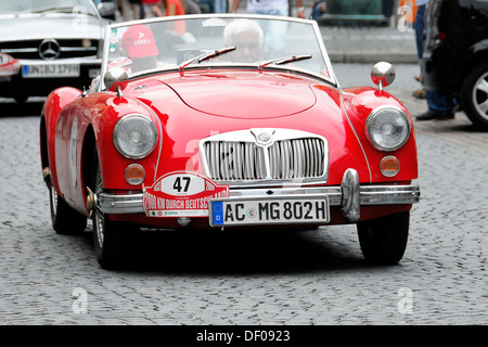 1600 MG, Baujahr 1960, 75 PS, "2000 km durch Deutschland" im Jahr 2009 Schwaebisch Gmuend, Baden-Württemberg Stockfoto