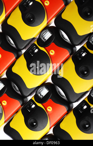 Farbbild einige Einweg-Kompaktkameras Stockfoto