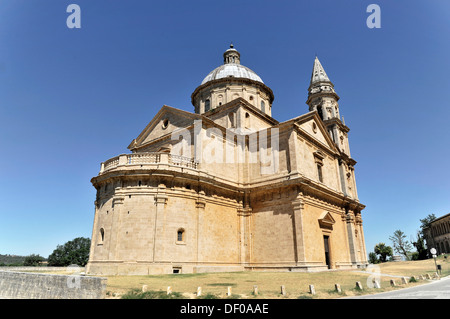 Renaissance Wallfahrt Kirche San Biagio, Architekt Antonio da Sangallo, gebaut von 1519-1540, Montepulciano, Toskana, Italien Stockfoto