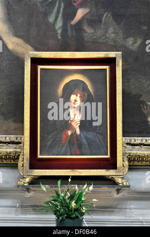 Bild der Jungfrau Maria, Seitenaltar, Franziskaner Kirche von Santa Croce, Piazza Santa Croce, Florenz, Toskana, Italien, Europa Stockfoto