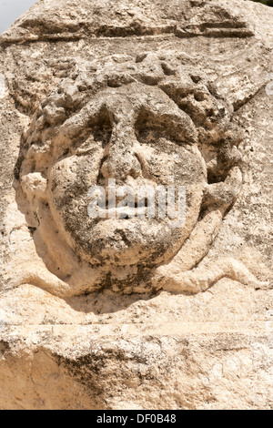 Gesicht-Relief, Roman Forum, Zadar, Dalmatien, Kroatien, Südeuropa, Europa Stockfoto