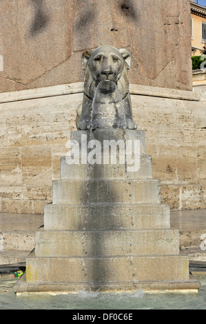 Brunnen Figur in Piazza del Popolo, Rom, Italien, Europa Stockfoto