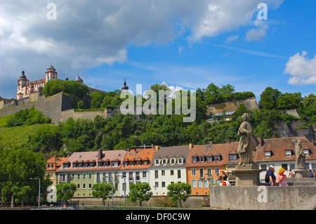 Würzburg, Würzburg, Marienberg Burg, Festung Marienberg, UNESCO-Weltkulturerbe, romantische Straße, Romantische Strasse, Fran Stockfoto