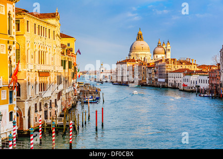 Canal Grande bei Sonnenuntergang Stockfoto