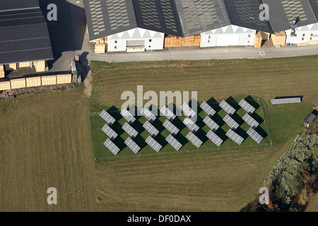 Solaranlagen, Luftaufnahme, Haimburg, Kärnten, Österreich, Europa Stockfoto