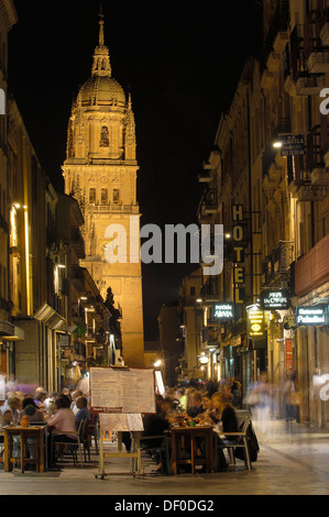 Salamanca, Rua Mayor Straße, Via De La Plata, Calle De La Rua Mayor, Kastilien-León, Spanien. Stockfoto