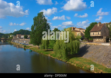 Perigueux, Fluss Isle, Pilgerweg nach Santiago De Compostela, UNESCO-Weltkulturerbe, Perigord Blanc, Dordogne, Aquitaine Stockfoto