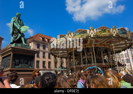 Straßburg, Gutenberg Platz, UNESCO-Weltkulturerbe, Place Gutenberg, Elsass, Bas Rhin, Frankreich Stockfoto