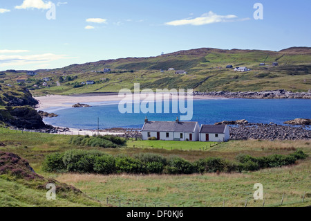 Clashnessie Bucht angrenzend an Stoner Halbinsel, Assynt, Northwest HIghlands, Sutherland, Schottland, Großbritannien Stockfoto