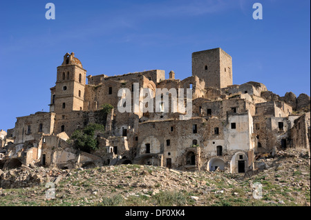 Italien, Basilicata, Craco verlassenes Dorf Stockfoto