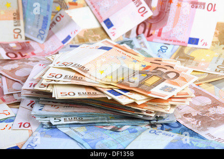 Berlin, Deutschland, verschiedene Euro-Scheine Stockfoto