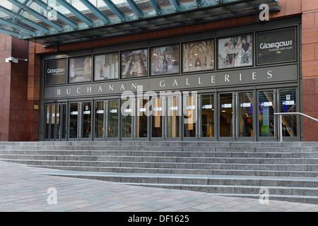 Eingang zum Buchanan Galerien Shopping Centre am Buchanan Street, Glasgow City Centre, Schottland, UK Stockfoto