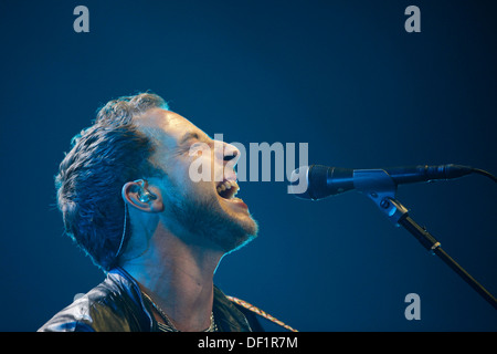 Britischer Sänger James Morrison führt während der Peace One Day 2012 Konzert in der Wembley Arena in London, Großbritannien, 21 September Stockfoto