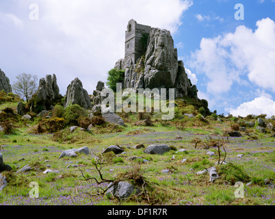 St. Michaels Kapelle, Roche Rock, gebaut im Jahre 1409 über einen Fels gehauene Einsiedelei von frühchristlichen Heiligen verwendet: ein legendärer Ort. Stockfoto