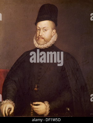 Philipp II. von Spanien (1527-1598). Porträt von Sanchez Coello. Museum des Prado. Madrid. Spanien. Stockfoto