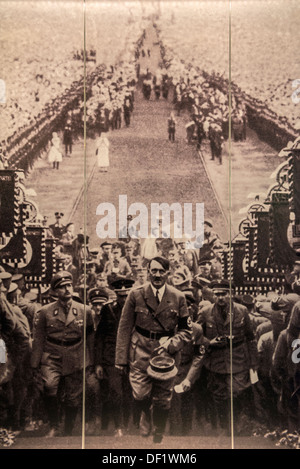 Foto von Adolf Hitler auf Nazi Party Rally Grounds, Nürnberg, Deutschland Stockfoto