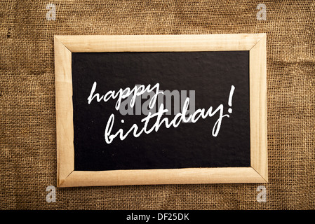 Alles Gute zum Geburtstag Hinweis auf schwarzen Message board Stockfoto