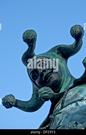 Statue von Falstaff, der Shakesperian joker Charakter im Zentrum von Stratford-upon-Avon, Warwickshire Stockfoto