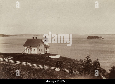 Eagle Island Light, Penobscot Bay, Maine, um 1890 Stockfoto