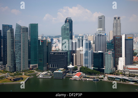 Singapur Wolkenkratzer Stadt Staat Asien finanziellen Zentren Power Bucht Skyline moderner Staat Symbole Handel Geld Ziel Handel Stockfoto