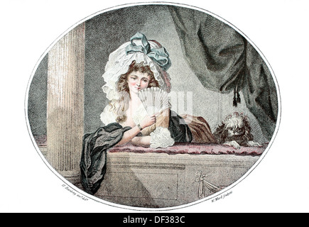 Koketterie, Farbe Englisch Kupferstich von W Ward, 1810 Stockfoto