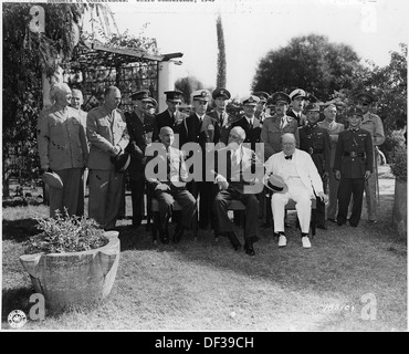 Amerikanischen und alliierten Führer auf internationalen Konferenzen 292624 Stockfoto